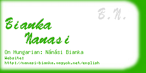 bianka nanasi business card